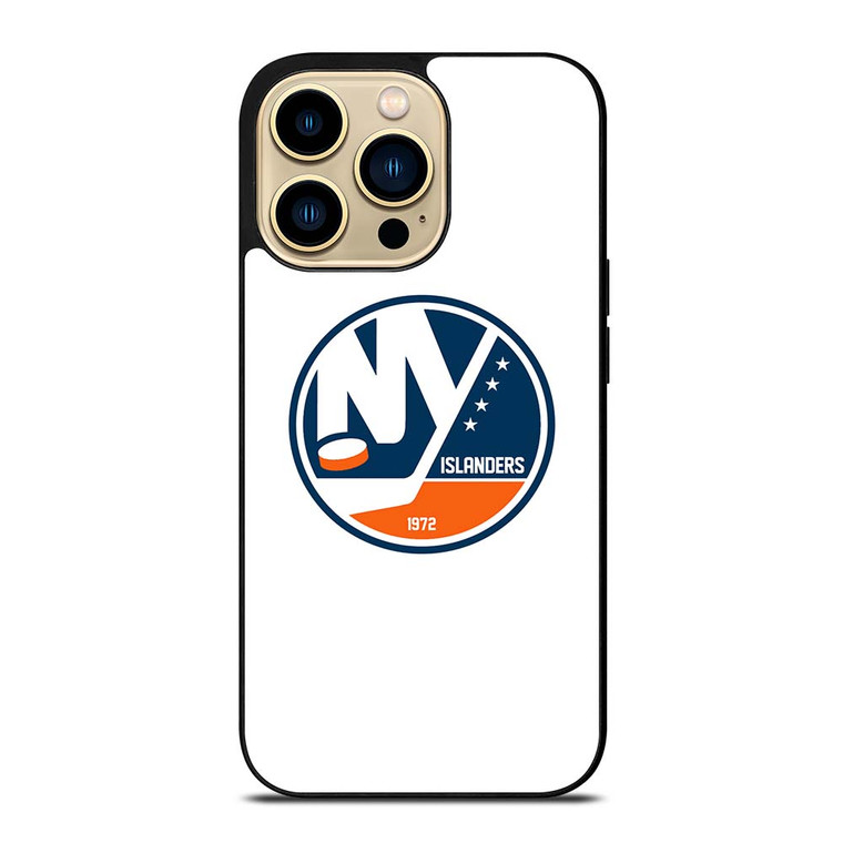 NEW YORK ISLANDER LOGO WHITE iPhone 14 Pro Max Case