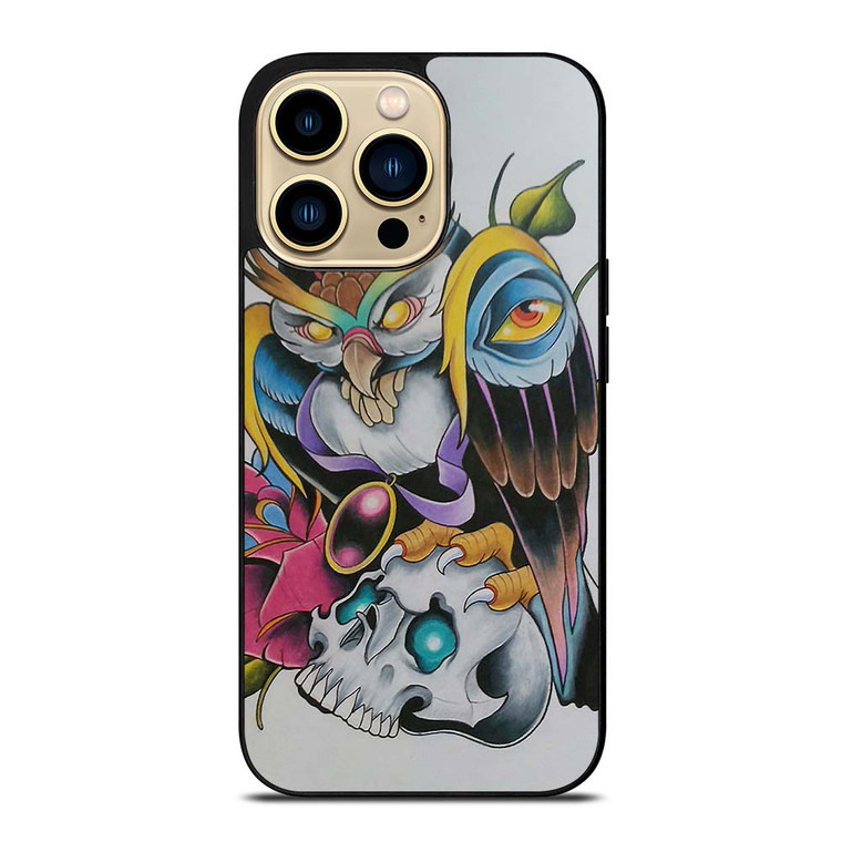 SUGAR SCHOOL OWL TATTOO iPhone 14 Pro Max Case