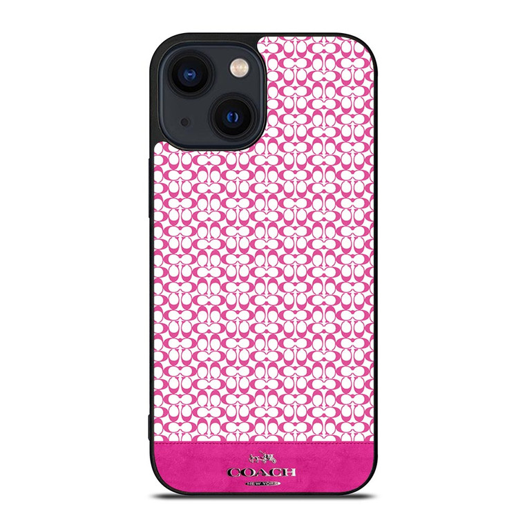COACH NEW YORK PINK LOGO iPhone 14 Plus Case