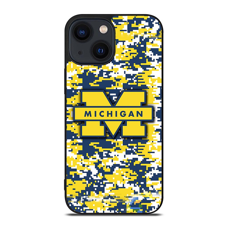 MICHIGAN WOLVERINES CAMO iPhone 14 Plus Case