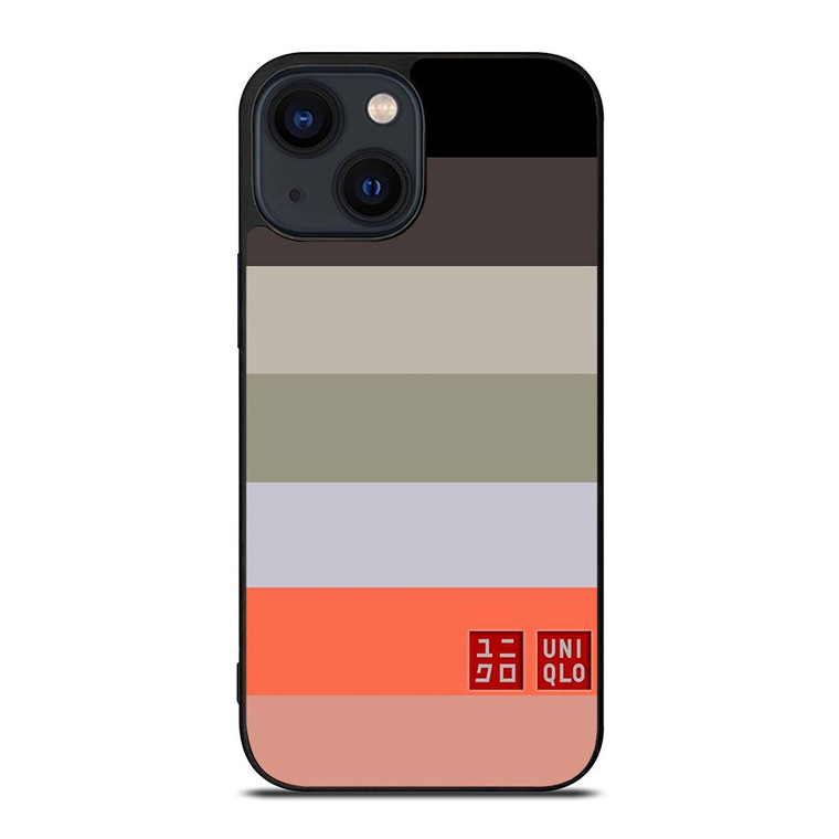 UNIQLO LOGO COLORFUL STRIPES iPhone 14 Plus Case