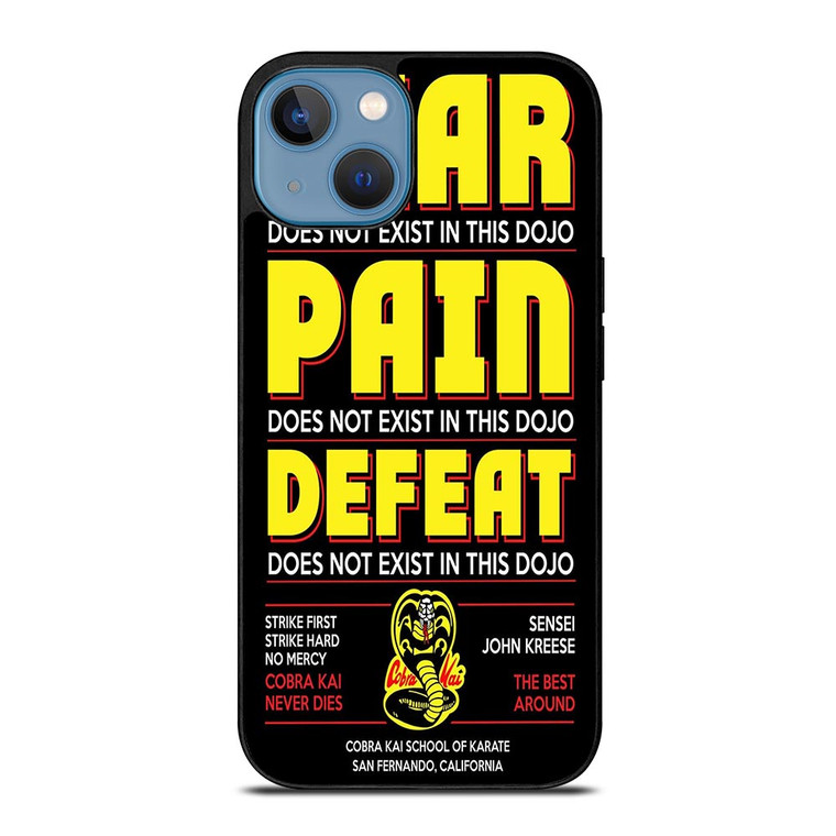 COBRA KAI KARATE QUOTES iPhone 13 Case