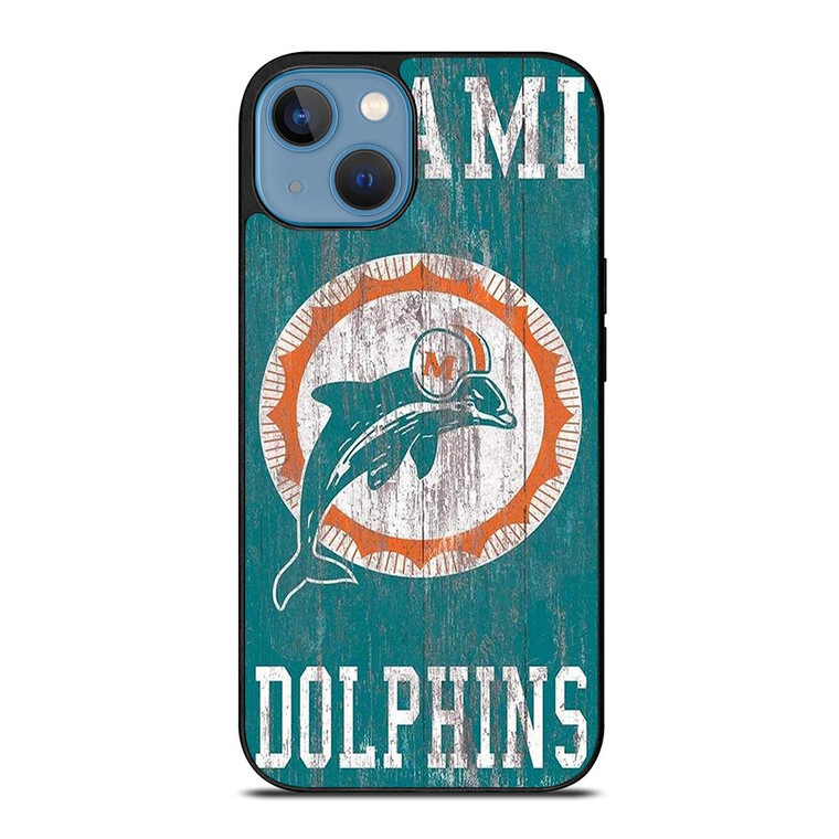 MIAMI DOLPHINS WOODEN LOGO iPhone 13 Case