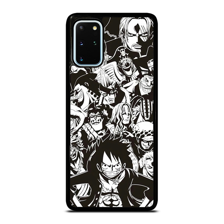 ONE PIECE CHARACTER BLACK WHITE Samsung Galaxy S20 Plus Case