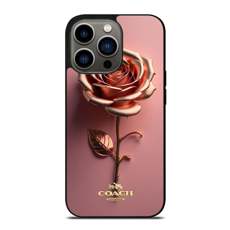 COACH NEW YORK LOGO GOLDEN ROSE iPhone 13 Pro Case