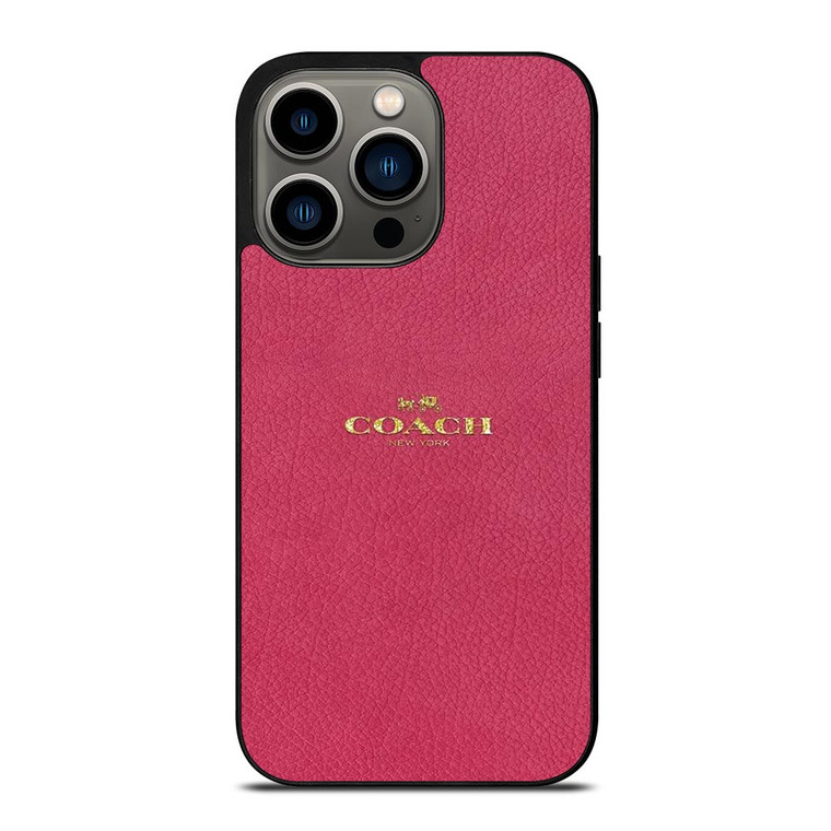 COACH NEW YORK LOGO PINK iPhone 13 Pro Case