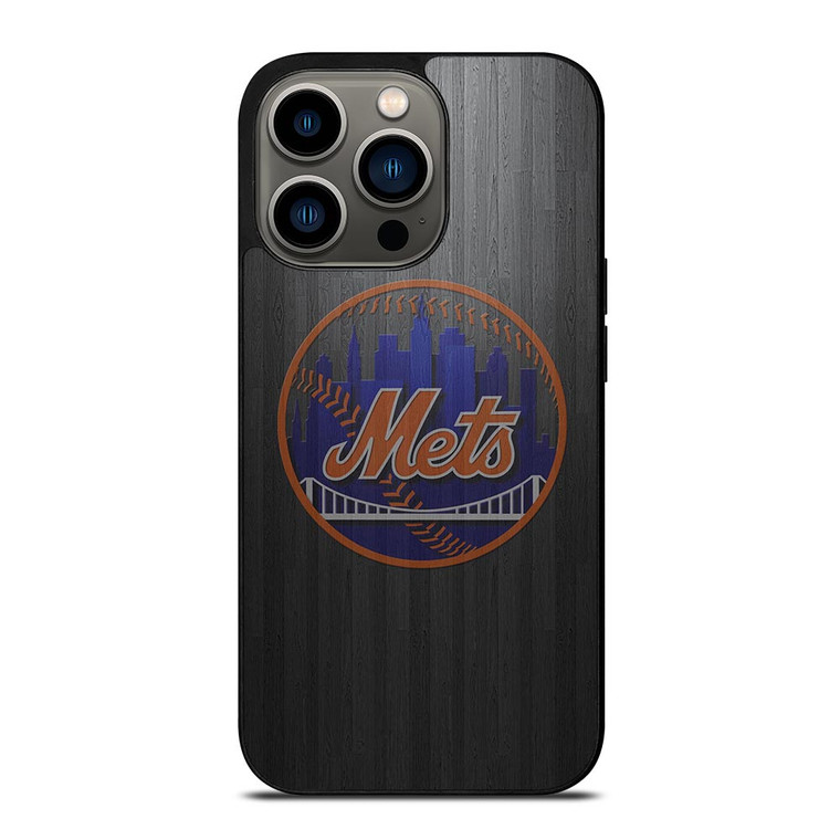 NEW YORK METS WOODEN LOGO iPhone 13 Pro Case