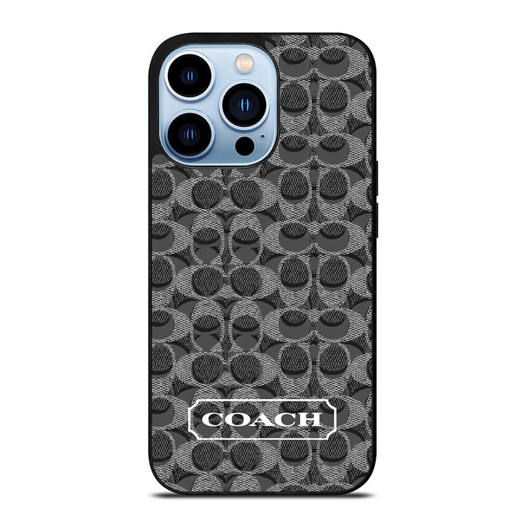 COACH NEW YORK LOGO PATTERN BLACK iPhone 13 Pro Max Case
