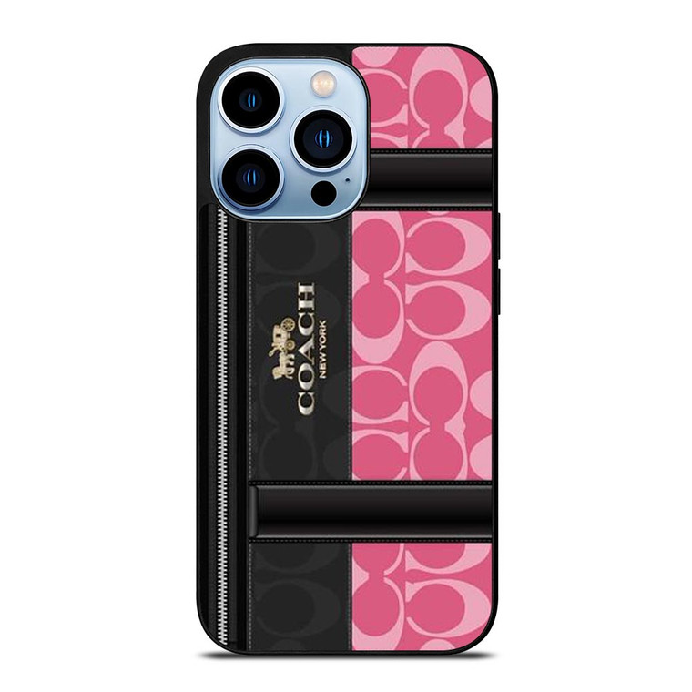COACH NEW YORK LOGO PINK BAG iPhone 13 Pro Max Case