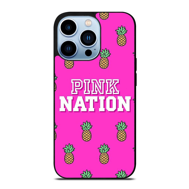 PINK NATION VICTORIA'S SECRET LOGO PINEAPPLE iPhone 13 Pro Max Case