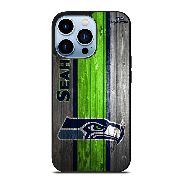SEATTLE SEAHAWKS WOODEN LOGO iPhone 13 Pro Max Case