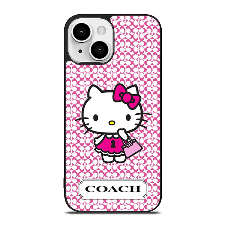 COACH NEW YORK LOGO PATTERN HELLO KITTY  iPhone 13 Mini Case