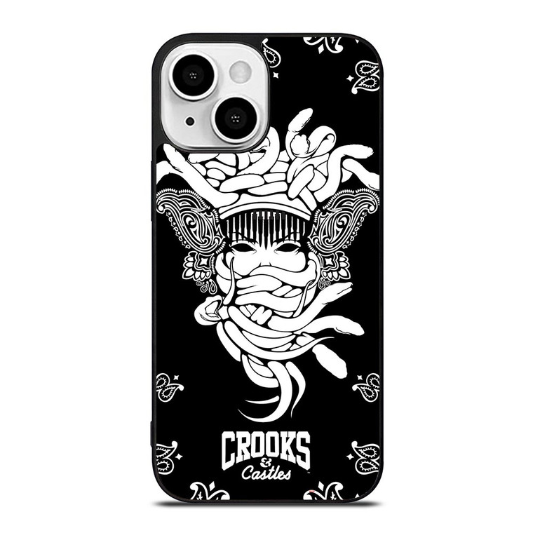 CROOKS AND CASTLES BLACK WHITE  iPhone 13 Mini Case
