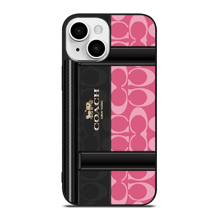 COACH NEW YORK LOGO PINK BAG iPhone 13 Mini Case