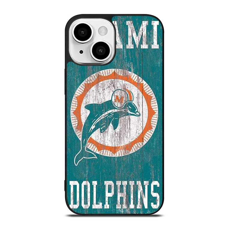 MIAMI DOLPHINS WOODEN LOGO iPhone 13 Mini Case