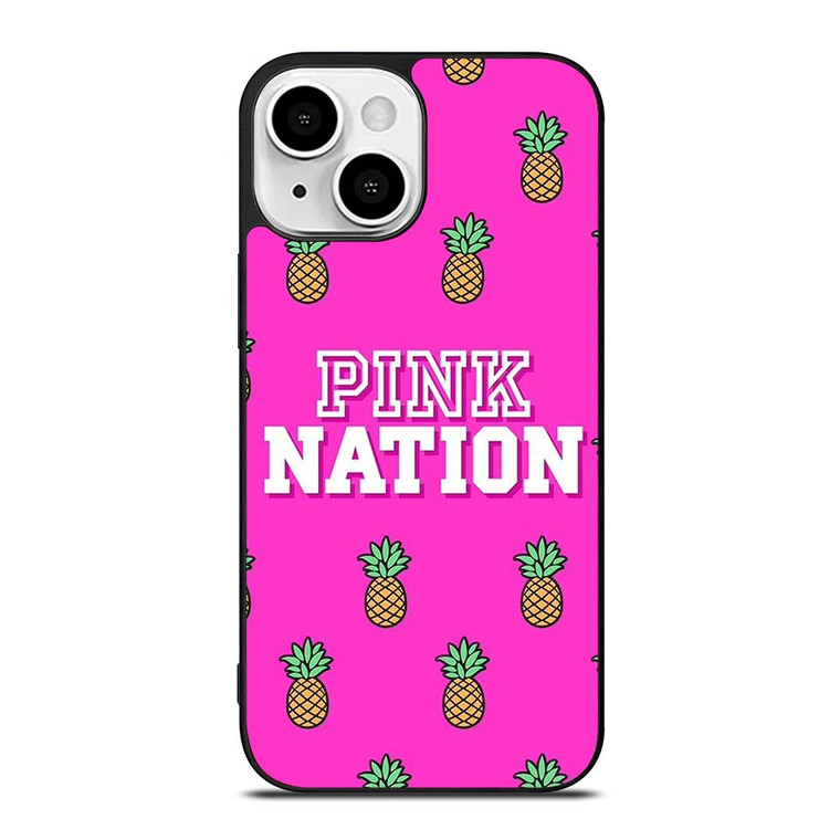PINK NATION VICTORIA'S SECRET LOGO PINEAPPLE iPhone 13 Mini Case