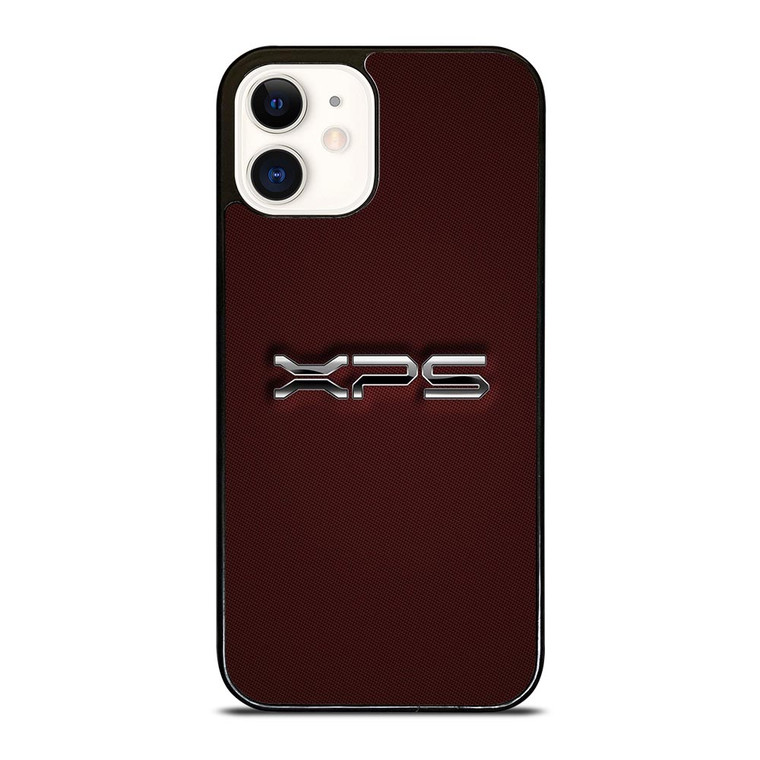 DELL XPS LOGO RED CARBON iPhone 12 Case