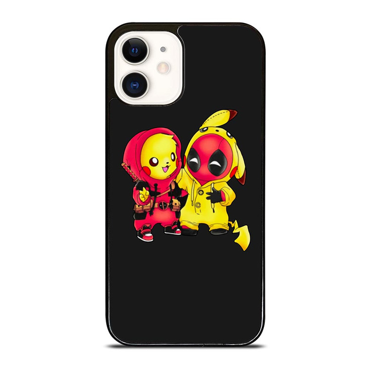 PIKACHU POKEMON AND DEADPOOL iPhone 12 Case