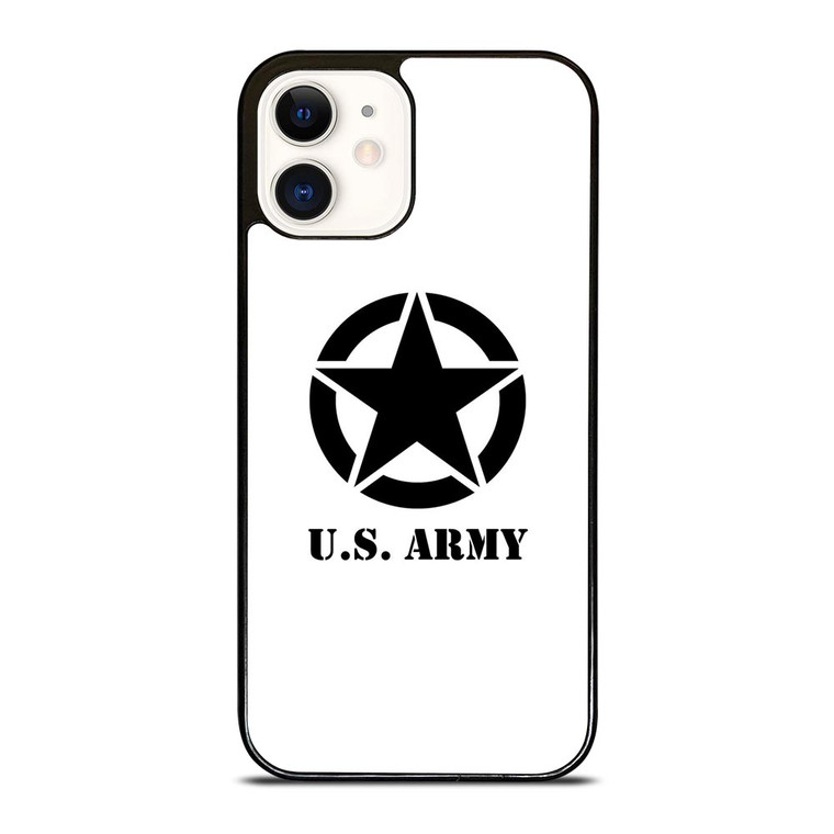 US ARMY LOGO WHITE iPhone 12 Case