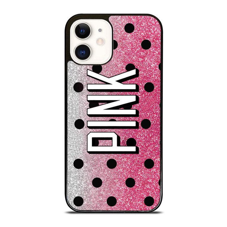 VICTORIA'S SECRET PINK LOGO SPARKLE iPhone 12 Case