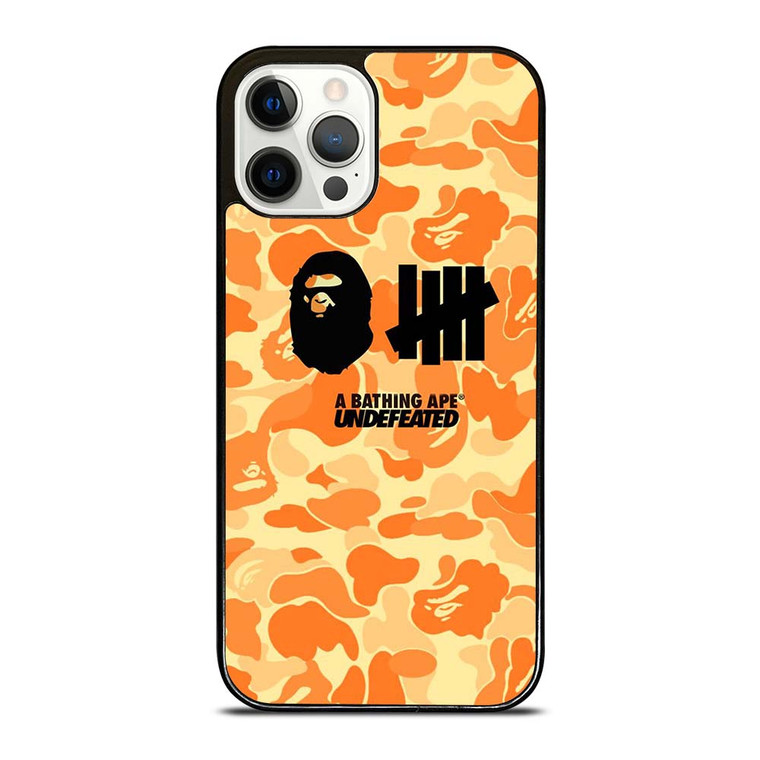 BATHING APE UNDEFEATED ORANGE CAMO iPhone 12 Pro Case