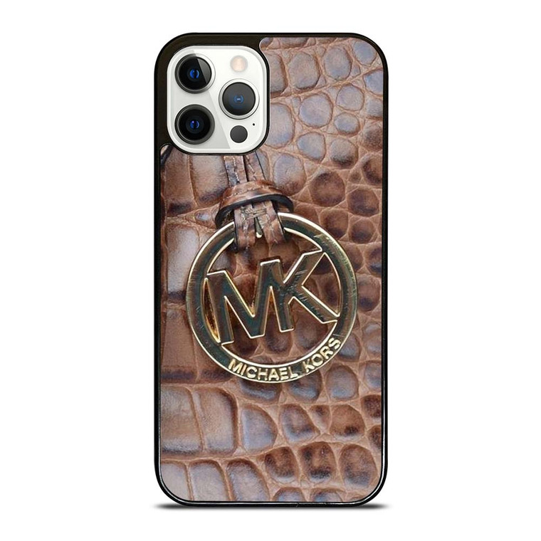 MICHAEL KORS BROWN LEATHER iPhone 12 Pro Case