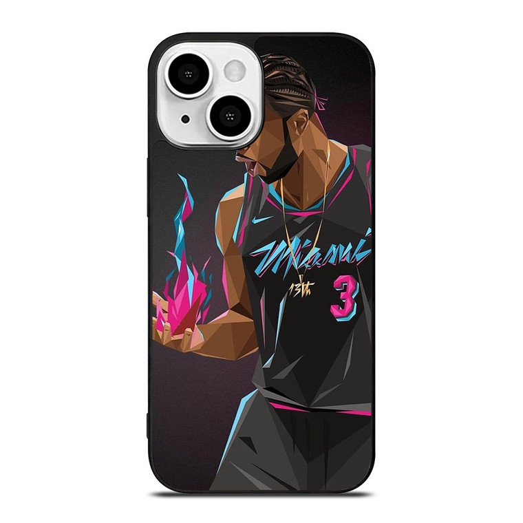DWYANE WADE MIAMI HEAT ART iPhone 13 Mini Case DWYANE WADE MIAMI HEAT ART iPhone 13 Mini Case