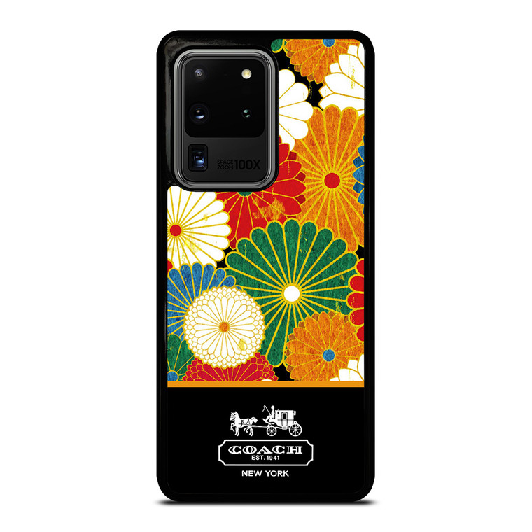 COACH NEW YORK COLORFUL FLORAL LOGO Samsung Galaxy S20 Ultra  Case