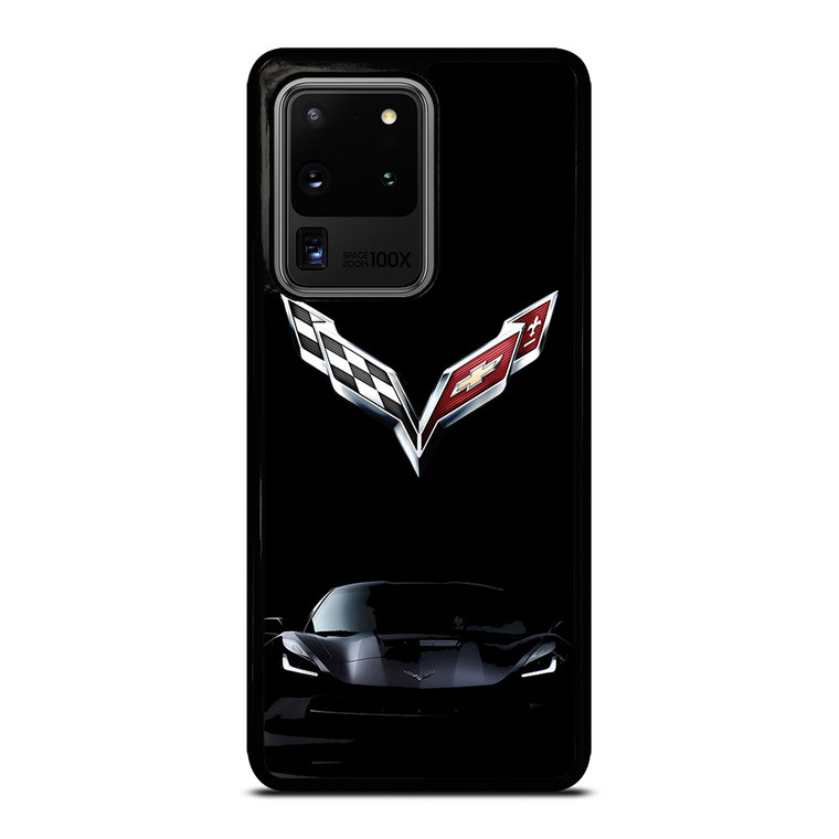 CORVETTE CAR LOGO BLACK Samsung Galaxy S20 Ultra  Case