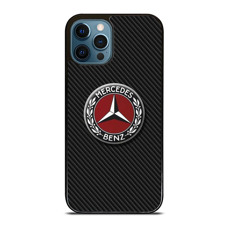 MERCEDES BENZ CLASSIC LOGO CARBON iPhone 12 Pro Max Case