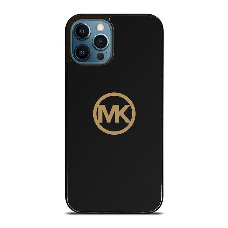 MICHAEL KORS MK LOGO BLACK GOLD iPhone 12 Pro Max Case