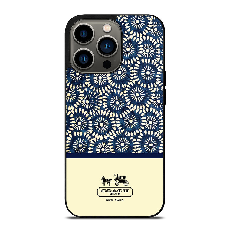 COACH NEW YORK BLUE FLORAL BATIK iPhone 13 Pro Case COACH NEW YORK BLUE FLORAL BATIK iPhone 13 Pro Case