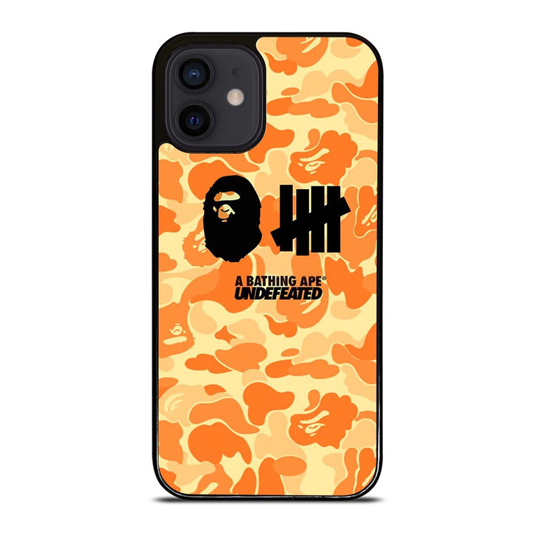 BATHING APE UNDEFEATED ORANGE CAMO iPhone 12 Mini Case