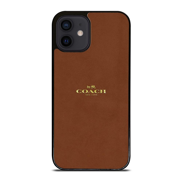 COACH NEW YORK LOGO BROWN iPhone 12 Mini Case