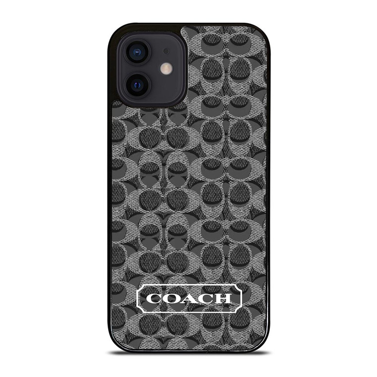 COACH NEW YORK LOGO PATTERN BLACK iPhone 12 Mini Case