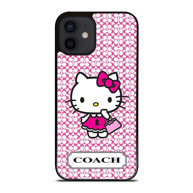 COACH NEW YORK LOGO PATTERN HELLO KITTY iPhone 12 Mini Case
