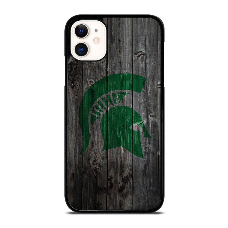 MICHIGAN STATE SPARTANS WOODEN LOGO iPhone 11 Case