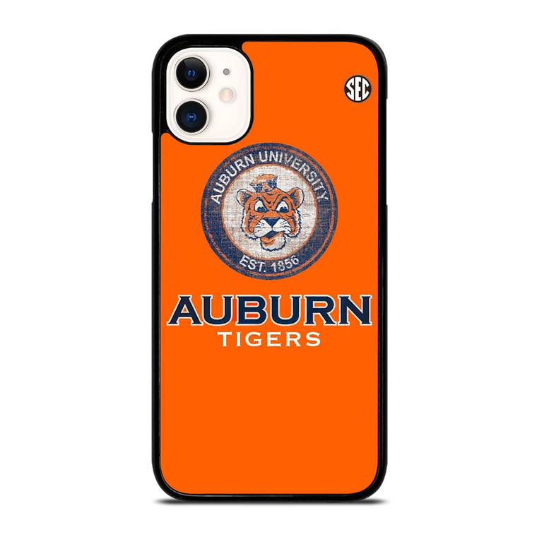 AUBURN TIGERS LOGO UNIVERSITY FOOTBALL MASCOT iPhone 11 Case