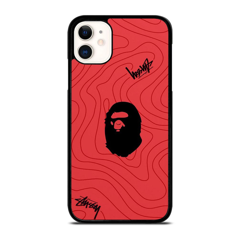 BATHING APE BAPE STUSSY LOGO iPhone 11 Case