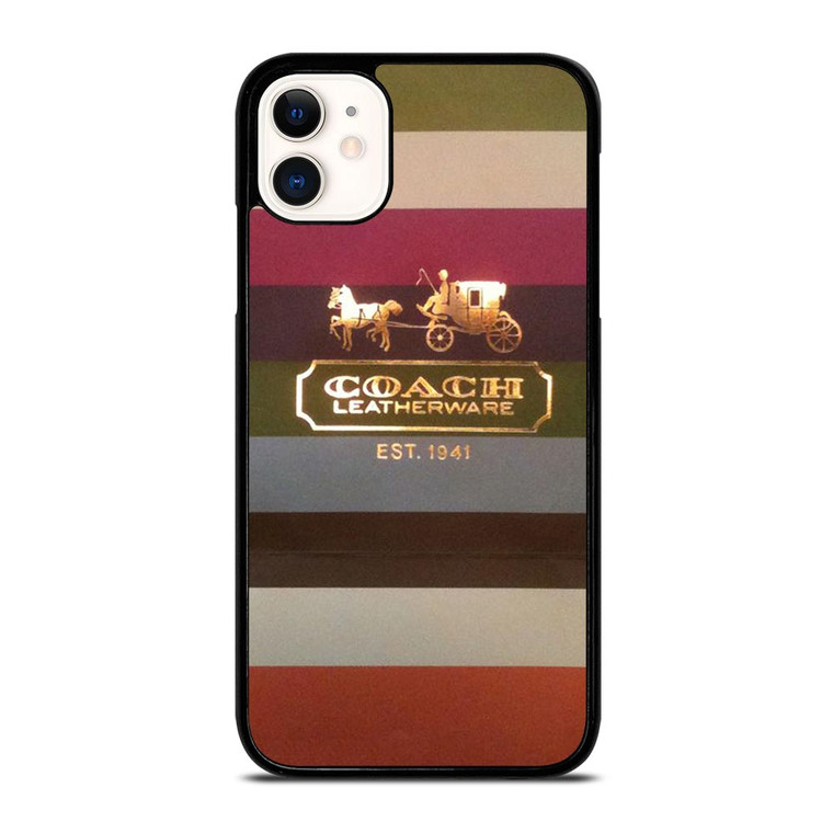 COACH NEW YORK LEATHERWARE LOGO iPhone 11 Case