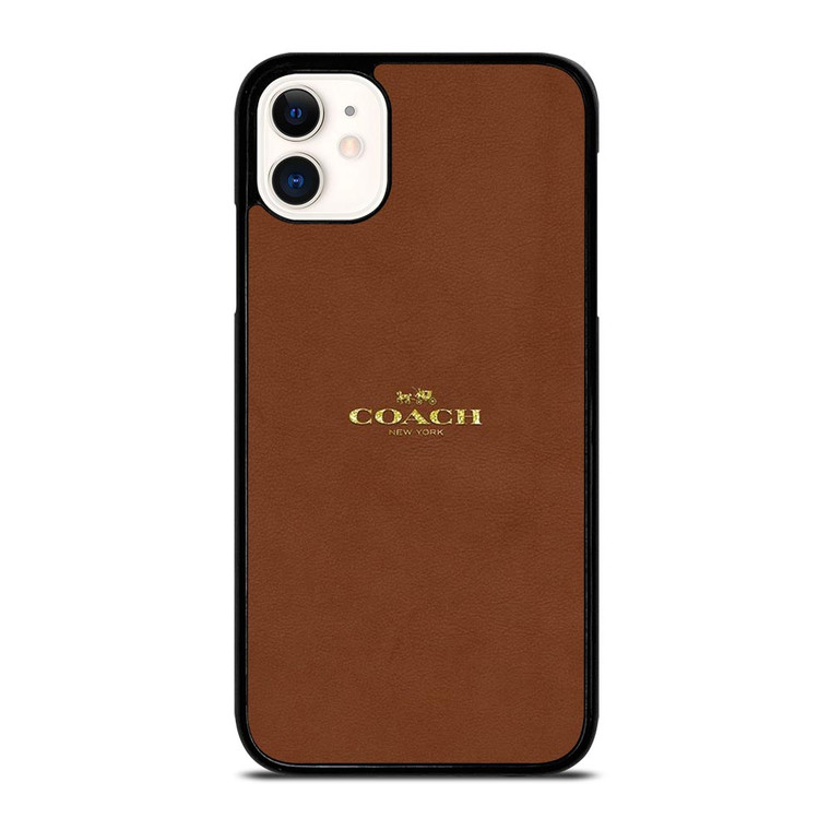 COACH NEW YORK LOGO BROWN iPhone 11 Case