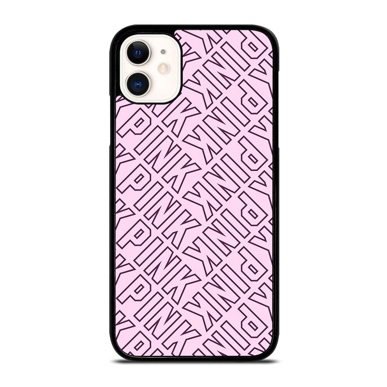 PINK VICTORIAS SECRET LOGO 2 iPhone 11 Case