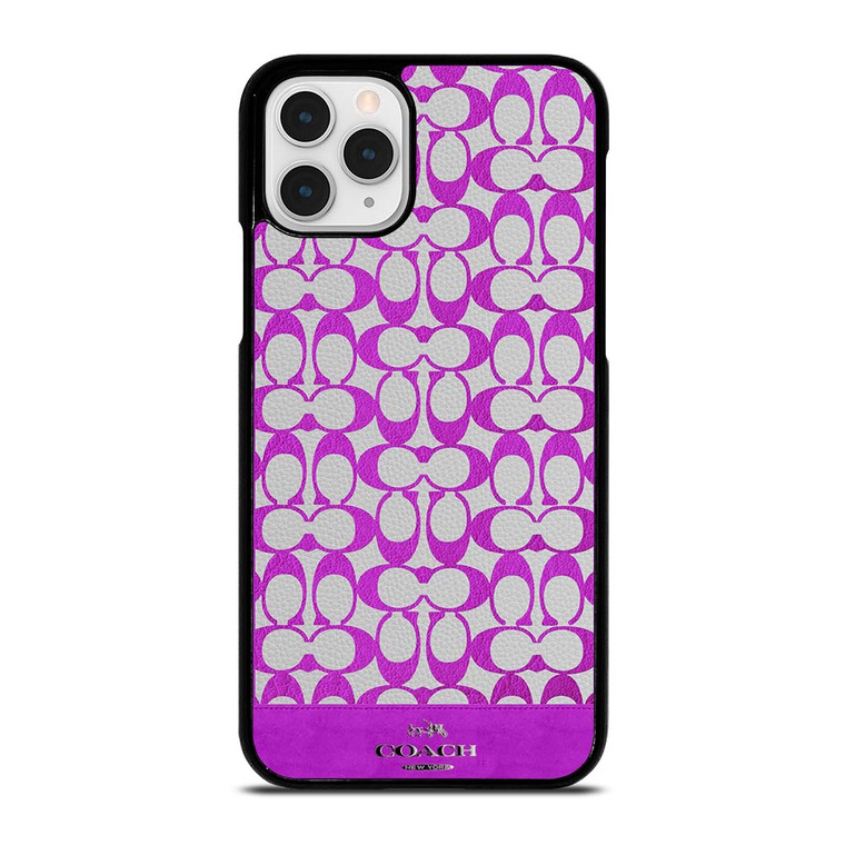 COACH NEW YORK LOGO PATTERN PURPLE EMBLEM iPhone 11 Pro Case