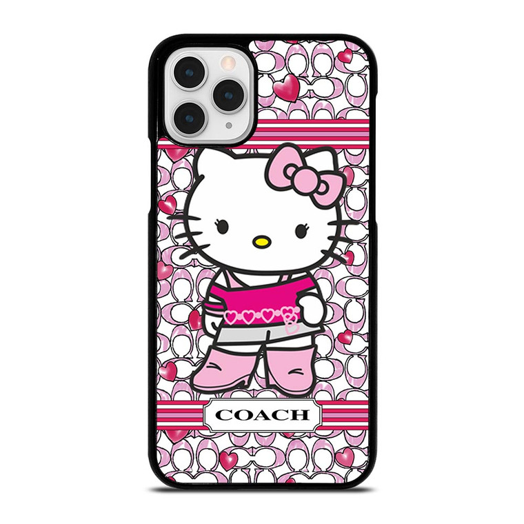 COACH NEW YORK LOGO PINK HELLO KITTY iPhone 11 Pro Case