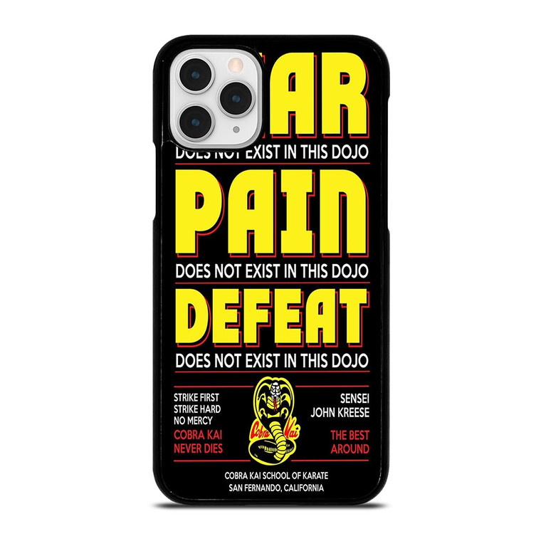 COBRA KAI KARATE QUOTES iPhone 11 Pro Case