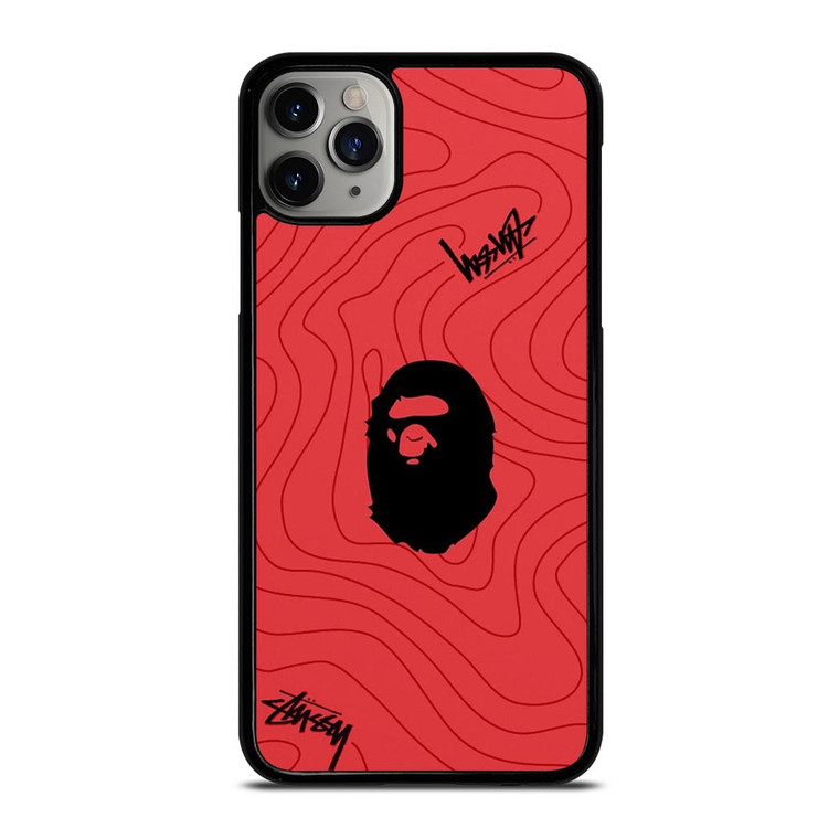 BATHING APE BAPE STUSSY LOGO iPhone 11 Pro Max Case