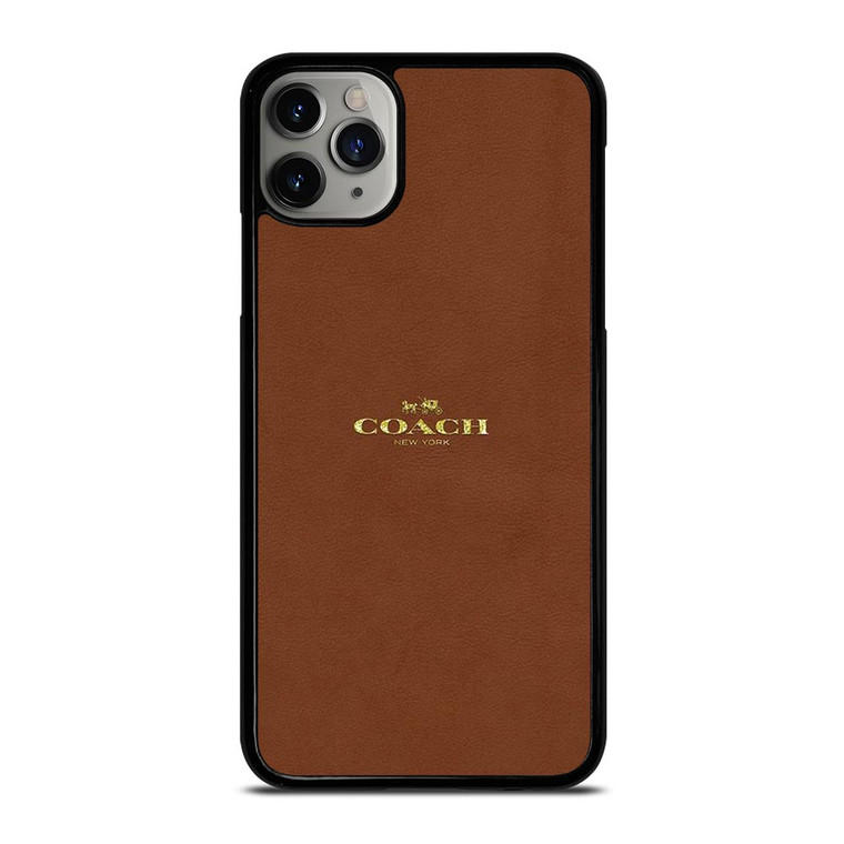 COACH NEW YORK LOGO BROWN iPhone 11 Pro Max Case