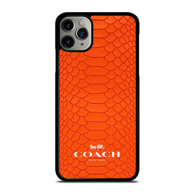 COACH NEW YORK LOGO ORANGE SNAKE iPhone 11 Pro Max Case