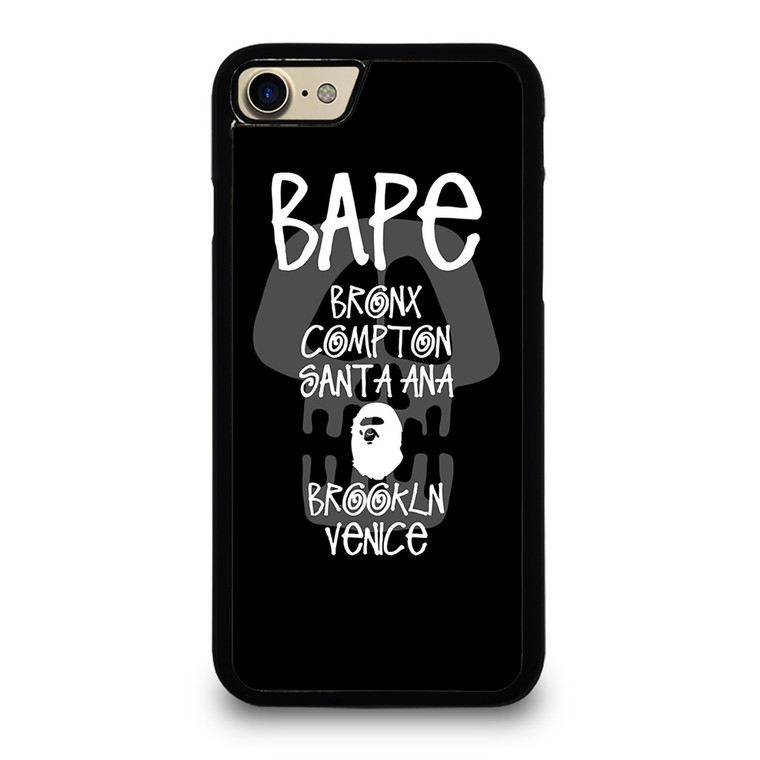 BAPE BLACK SKULL STUSSY iPhone 7 Case