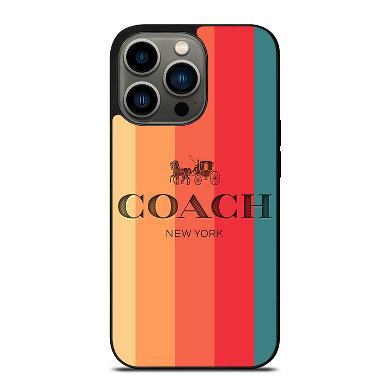 COACH NEW YORK STRIPES 2 iPhone 13 Pro Case